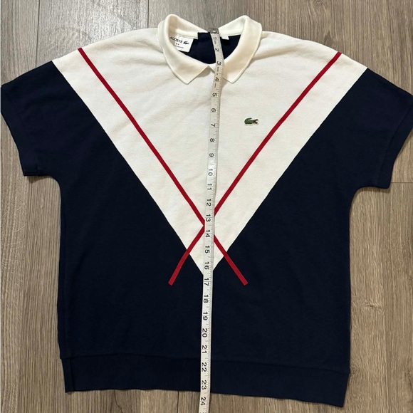 Lacoste Dark Blue and White Collar Polo - Picture 6 of 11